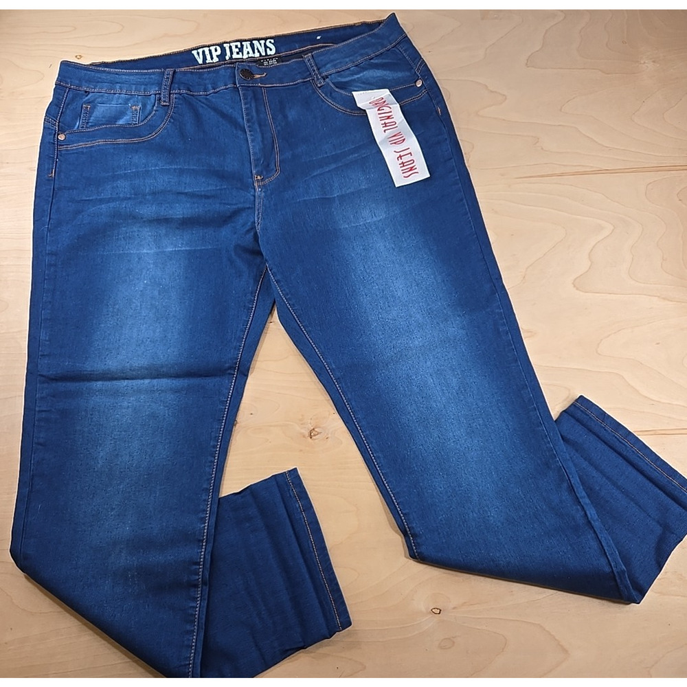 VIP Jeans Women's 23/24 Blue Dark Wash Sculpting Stretch Denim Original